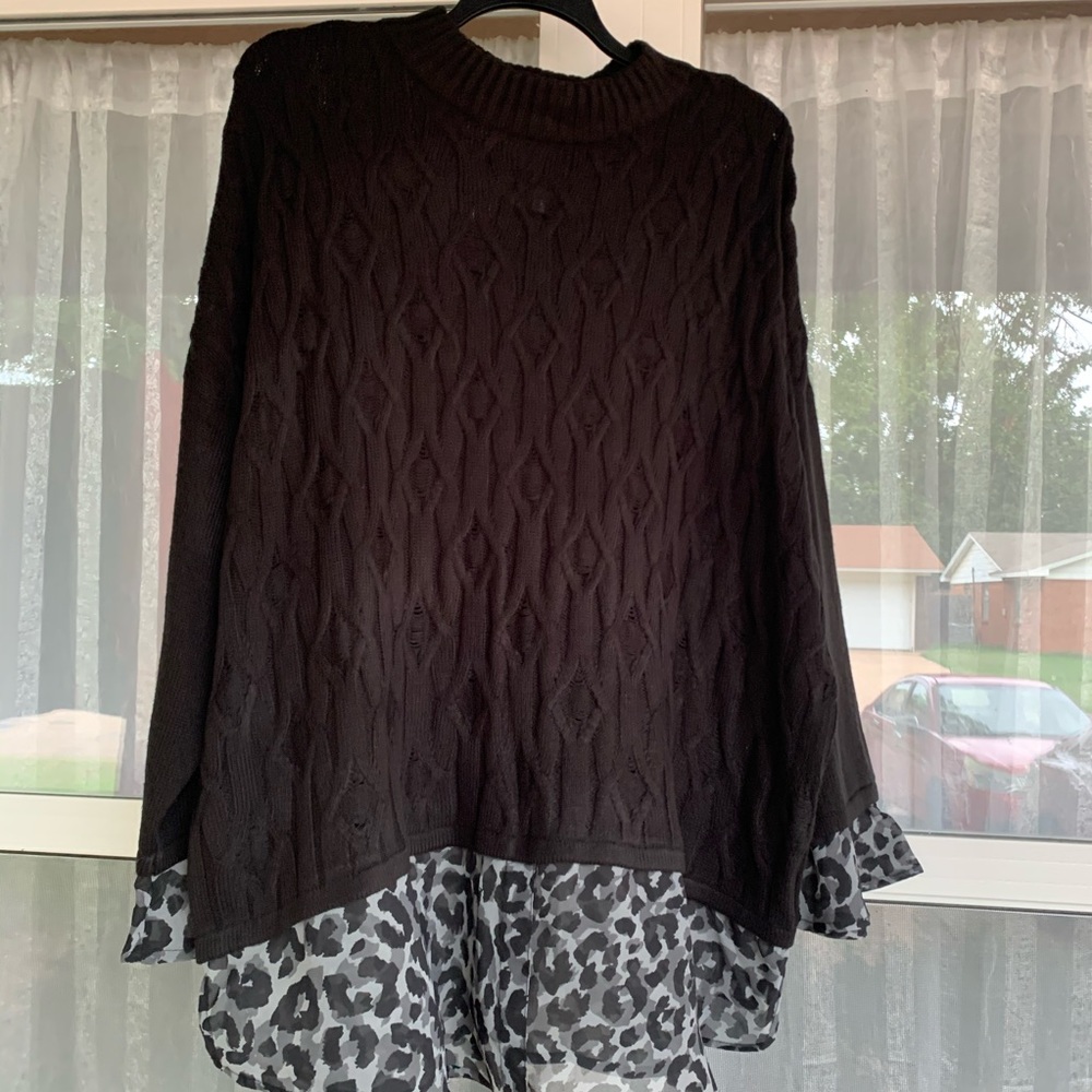 Mock Neck Long sleeve Animal leopard Cheetah